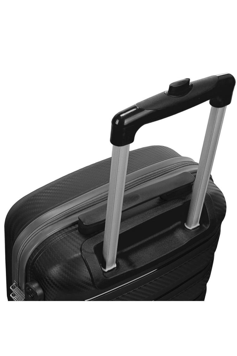 Wexta WX-PP13 Carbon Polıpropılen Siyah Kabin Boy Valiz
