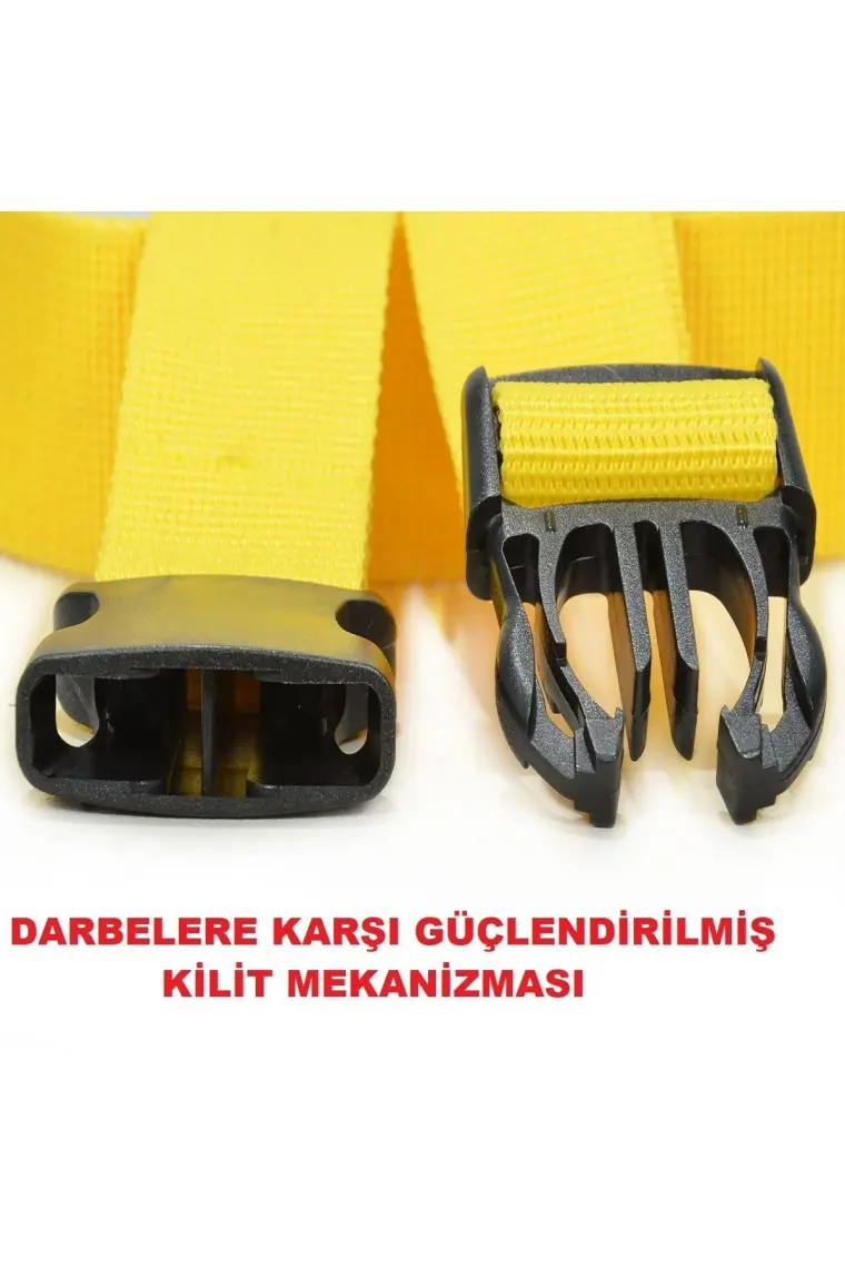 Tarix 4 Adet Siyah Valiz Kemeri + 2 Adet Kırmızı Valiz Etiketi