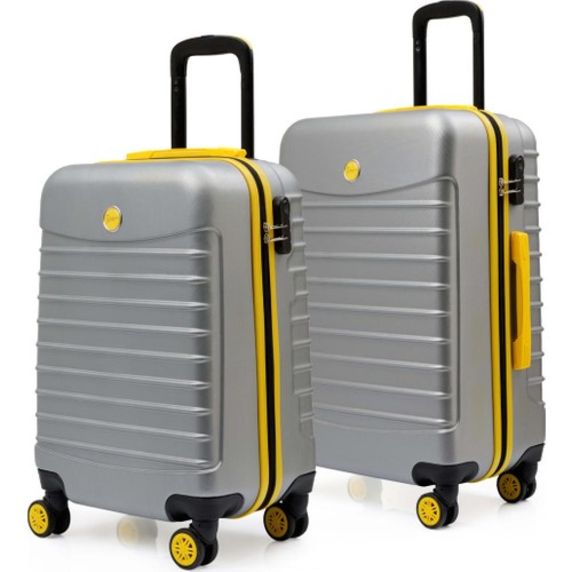 2'li Valiz Seti Orta Boy - Kabin Boy Gri 1168
