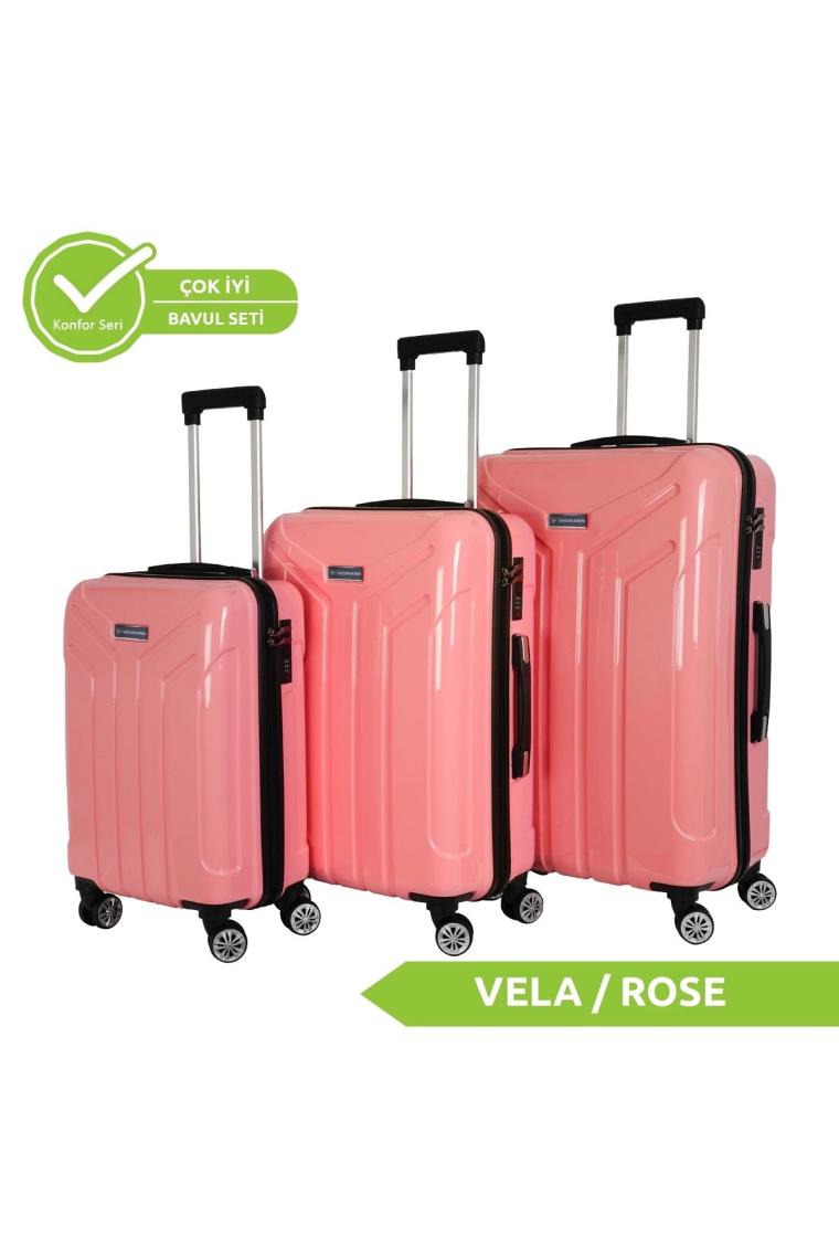Vegmann Vela Pembe 3 Lü Valiz Seti