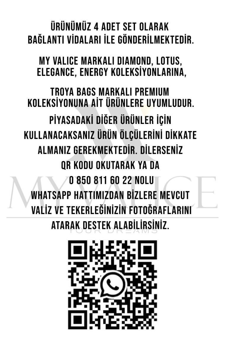 My Valice Valiz Tekerleği Çift Teker 01 4 Adet