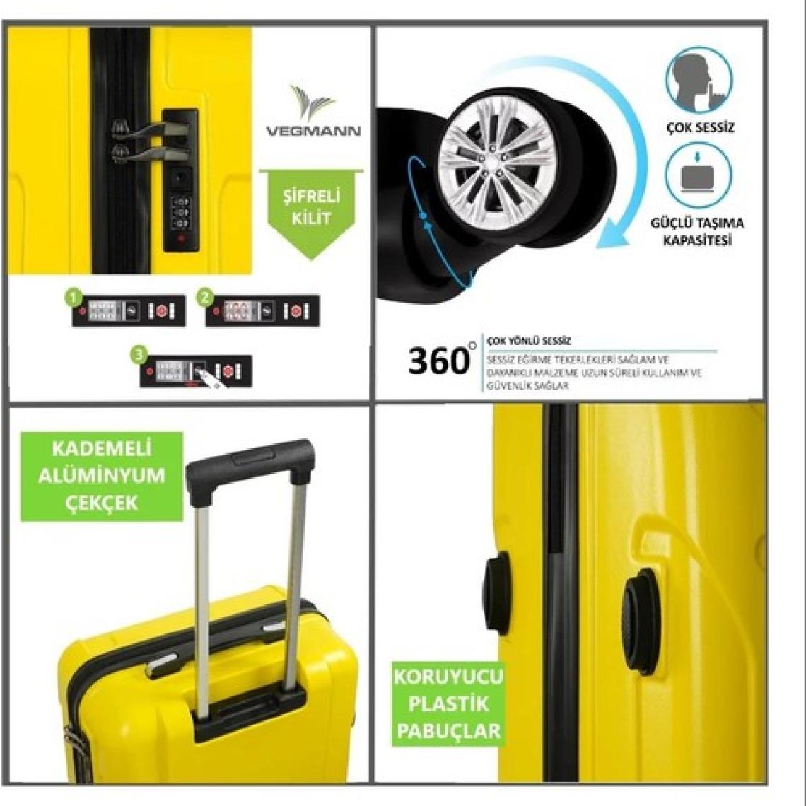 Bambus Home Vela Kırılmaz Dayanıklı  Valiz & Bavul