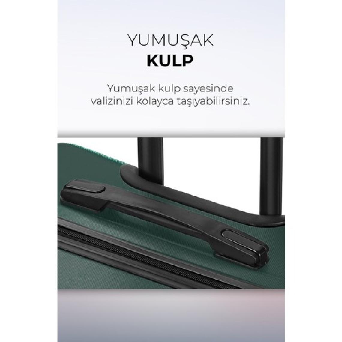 Polo&sky Spring Model Haki Renk Orta Boy Valiz Bavul