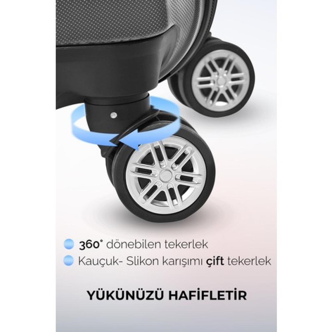 Polo&sky Spring Model Füme Renk Orta Boy Valiz Bavul