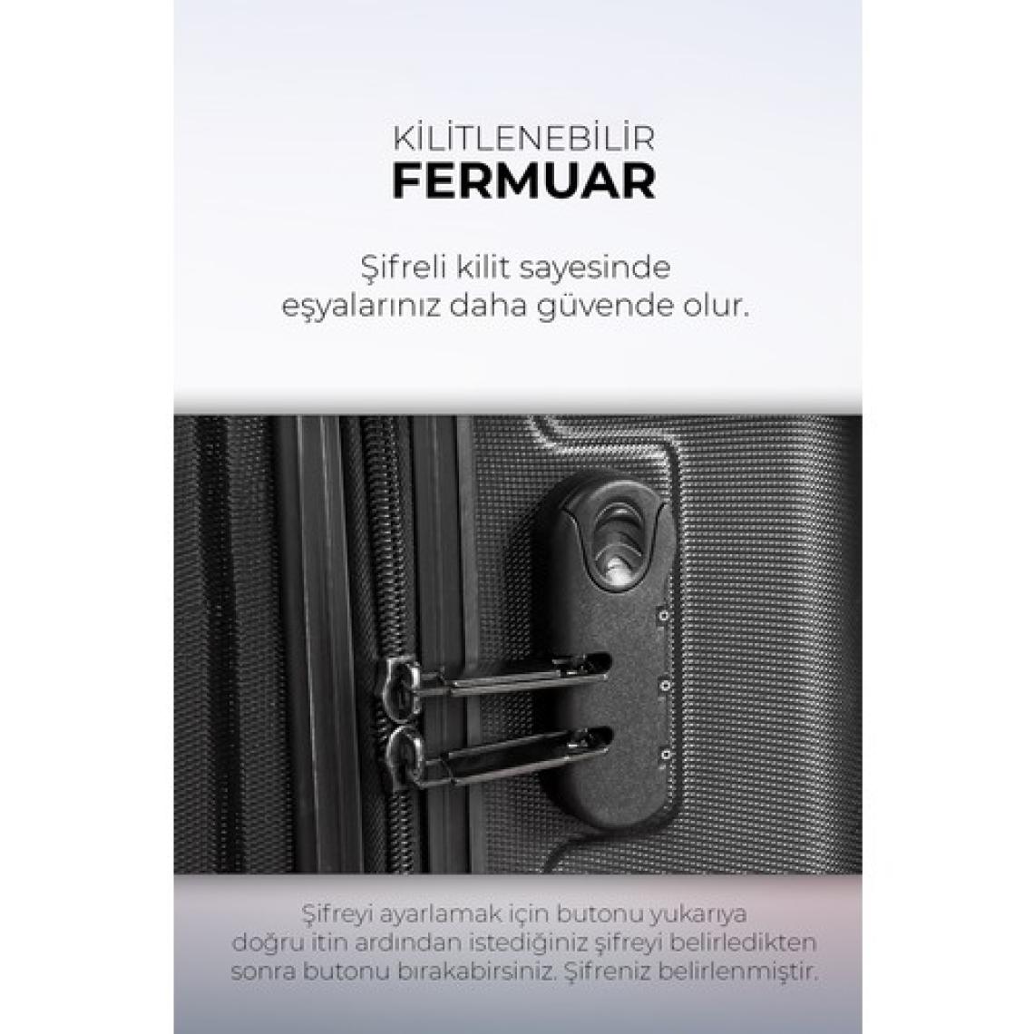 Polo&Sky Spring  Model Siyah Renk Orta Boy Valiz Bavul