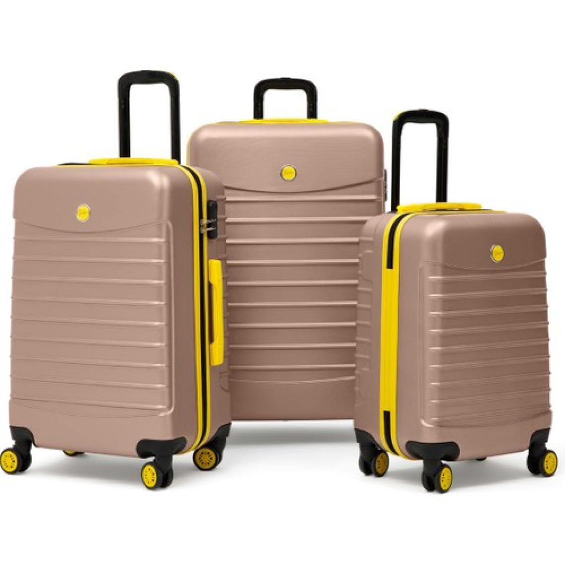 3'lü Valiz Seti Büyük Boy - Orta Boy - Kabin Boy Altın 1168