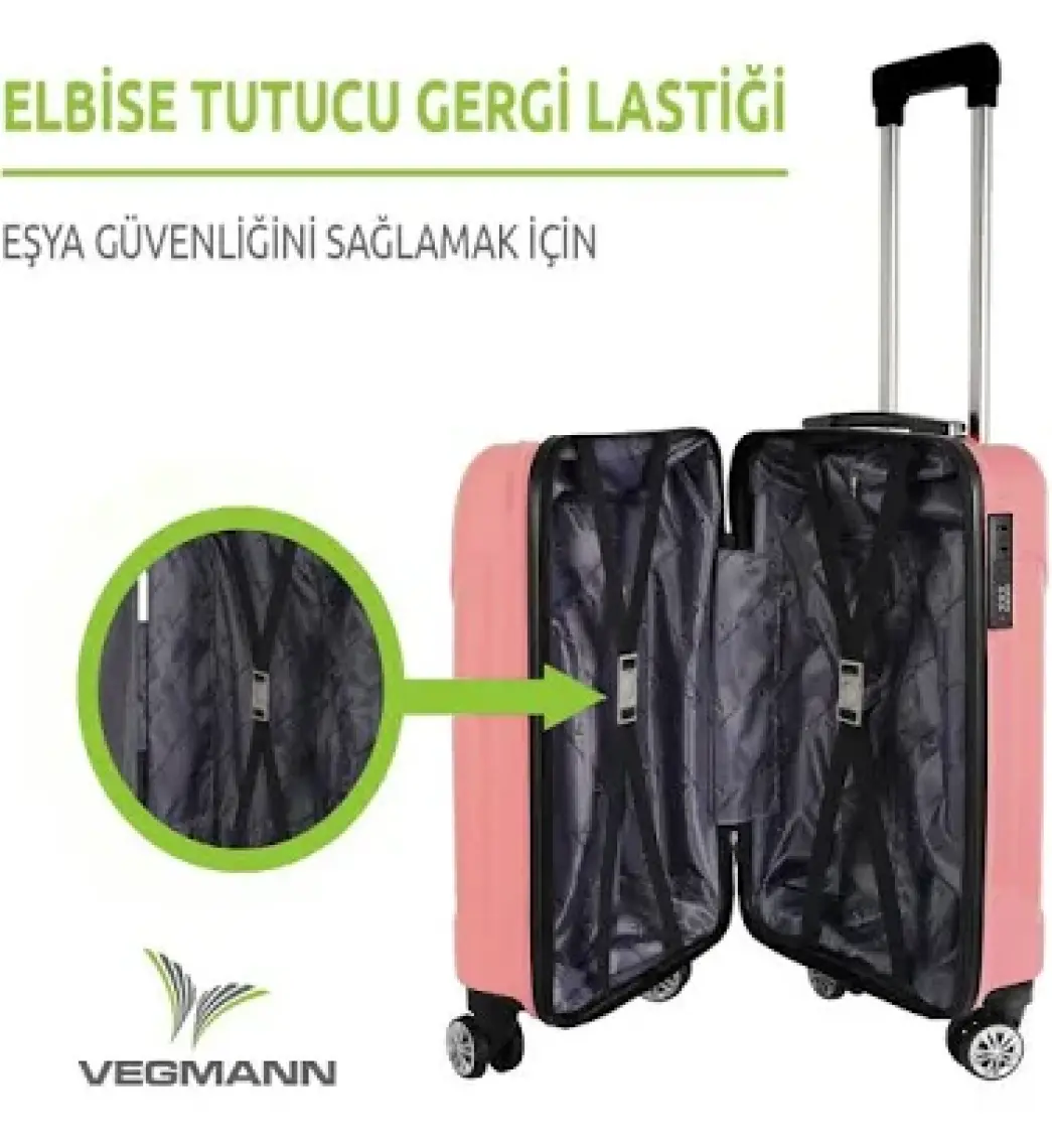 Vegmann Vela Siyah Kabin Boy Valiz