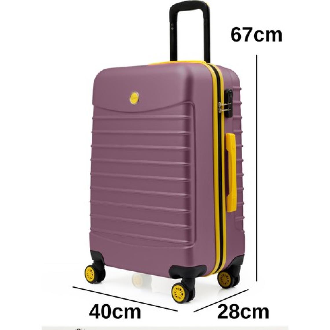 Orta Boy Valiz 4x2 Teker Rose 1168