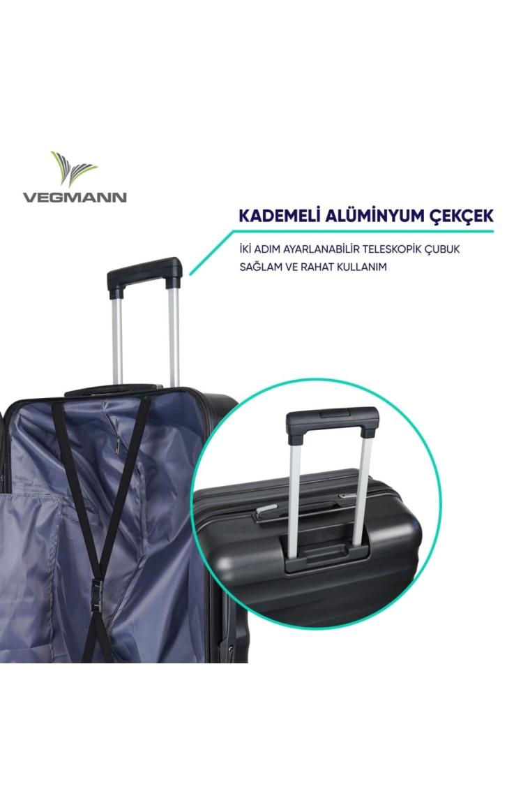 Vegmann Delphin Siyah 3'lü Valiz Seti