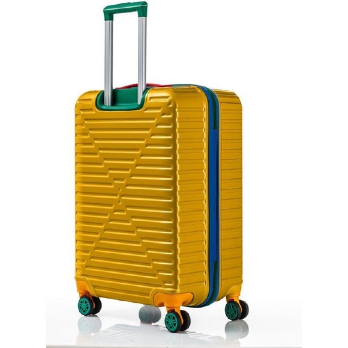 Orta Ve Kabin Boy 2'li Valiz Seti %100 Polikarbon Valiz 4x2 Teker Sarı 1088