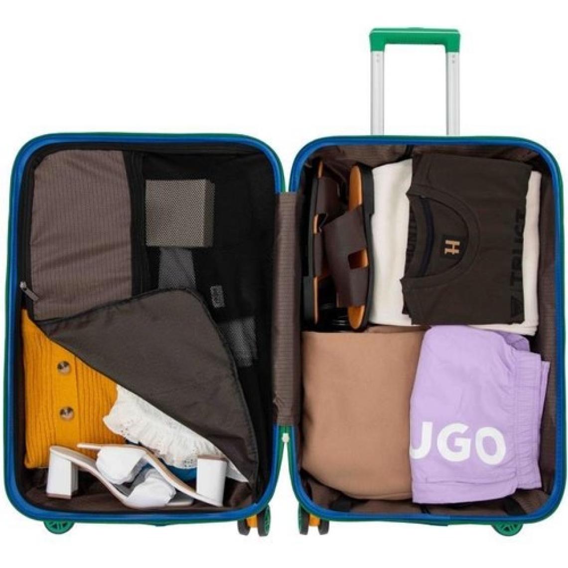 Orta Ve Kabin Boy 2'li Valiz Seti %100 Polikarbon Valiz 4x2 Teker Sarı 1088