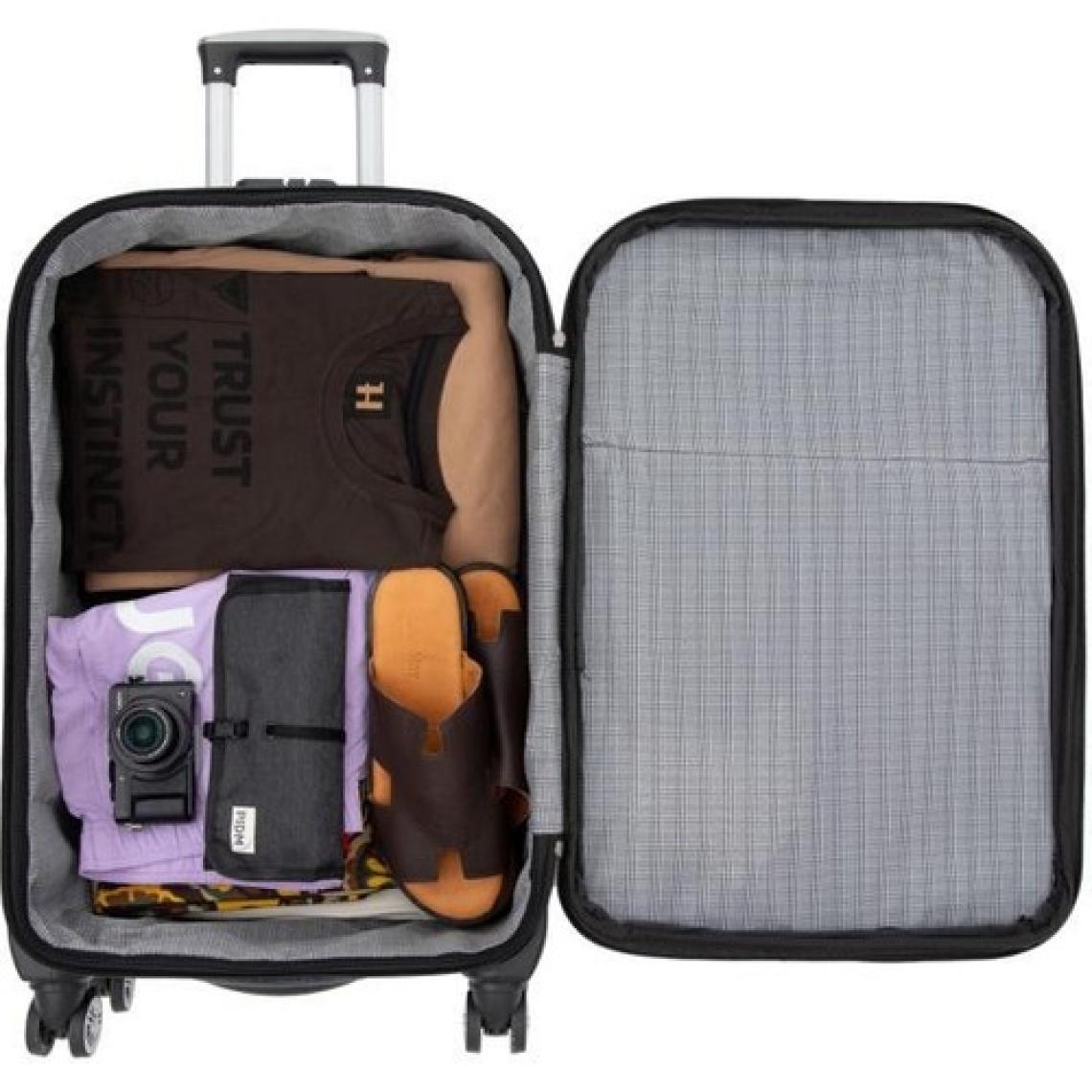 Büyük Boy 4 Teker Kumaş Valiz Gri 1081