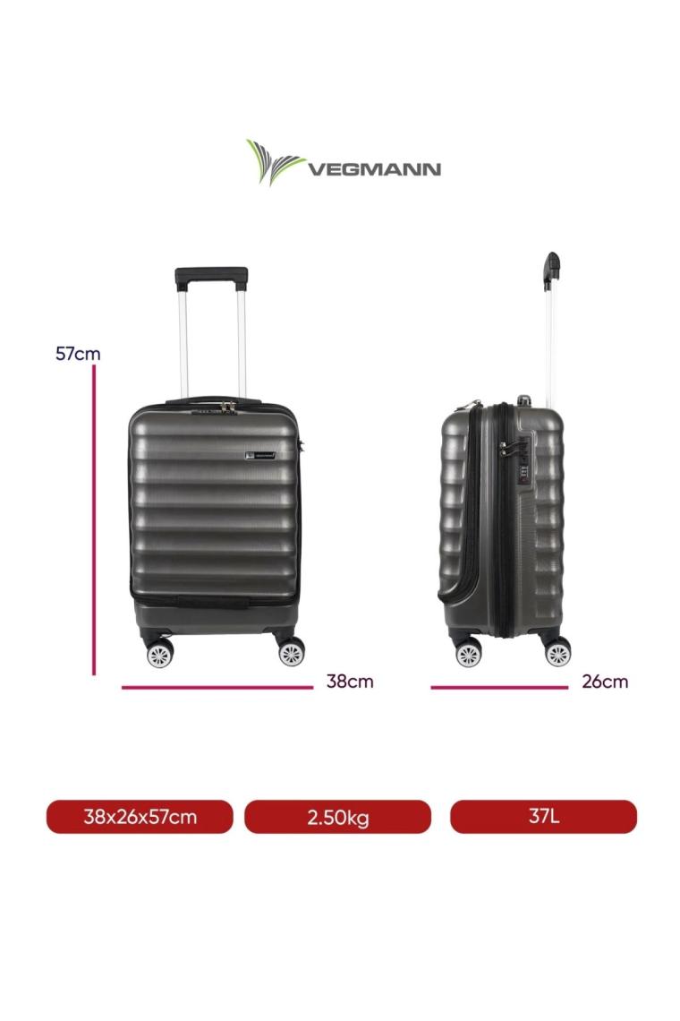 Vegmann Wave Laptop Bölmeli Antrasit Kabin Boy Valiz