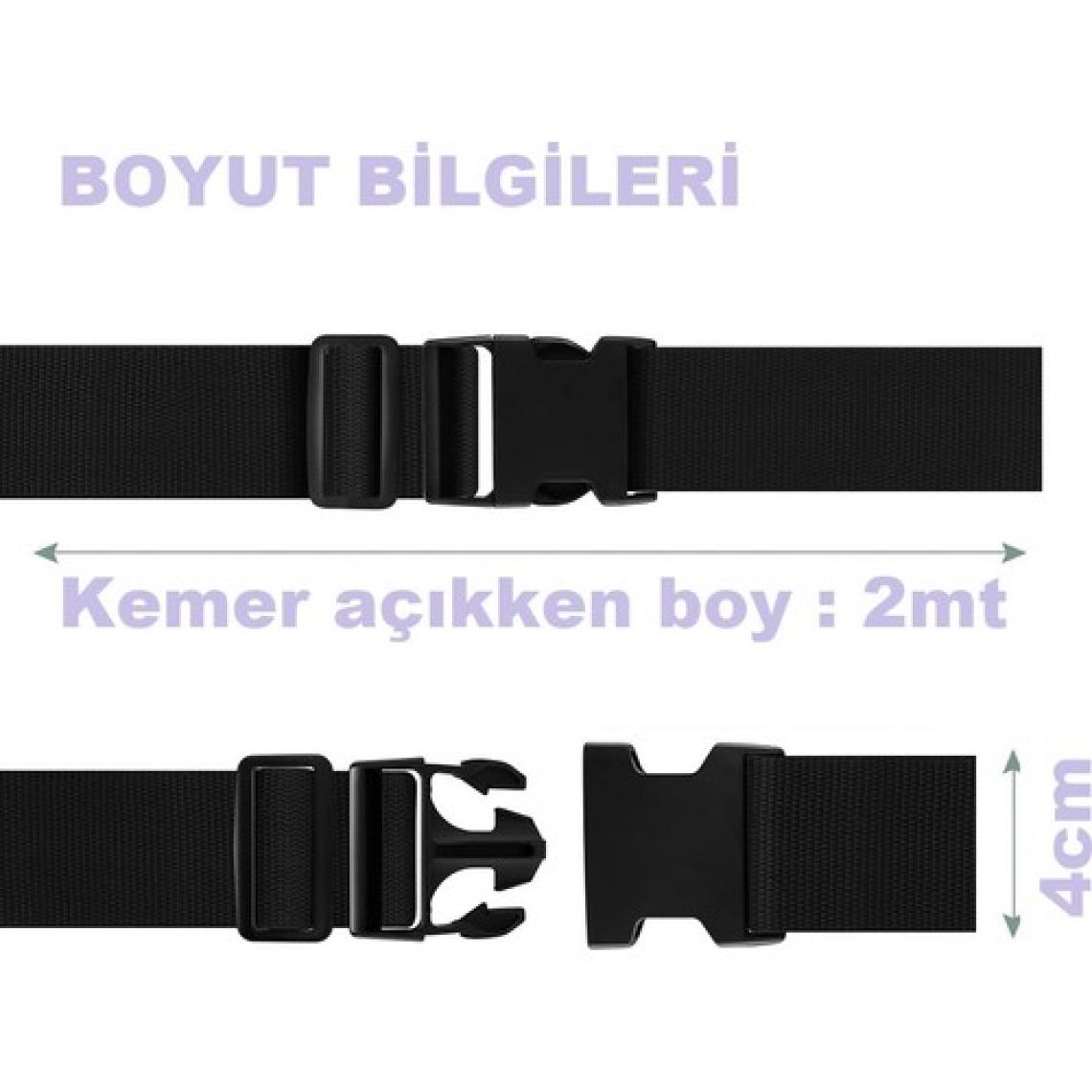 Tarix 4 Adet Mavi Valiz Kemeri + 2 Adet Beyaz Valiz Etiketi