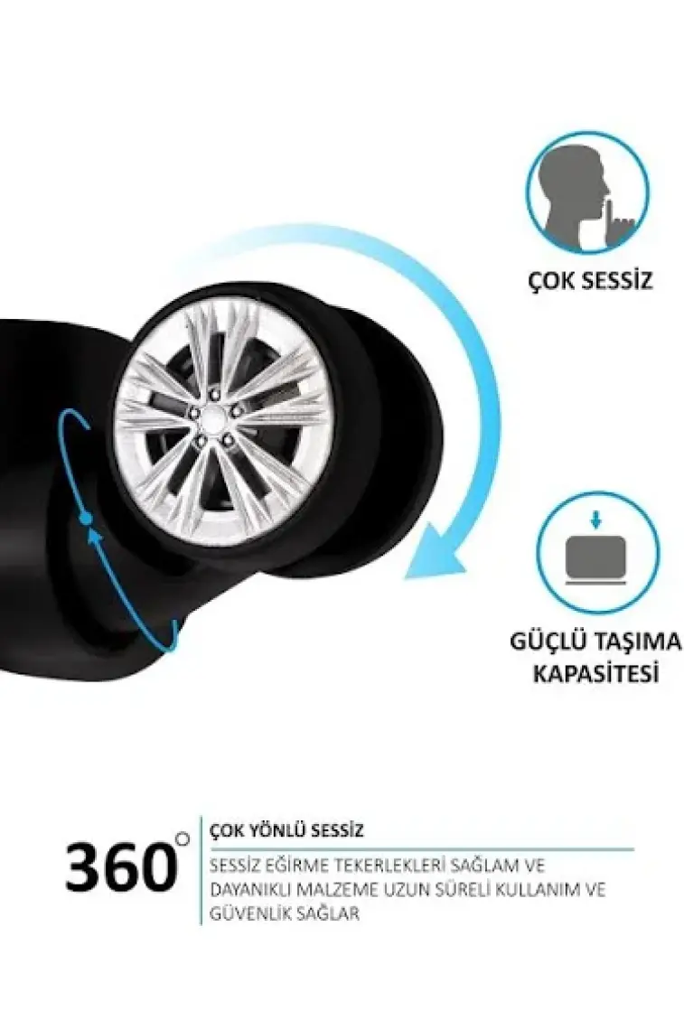 Vegmann Vela Siyah 3'lü Valiz Seti