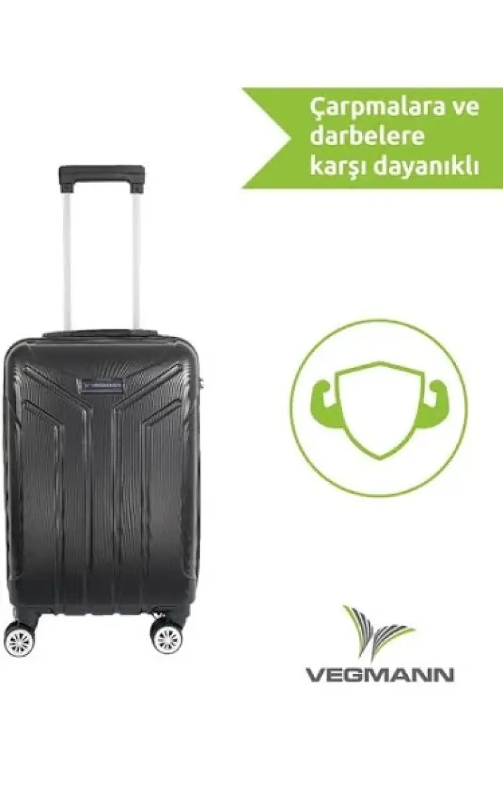 Vegmann Vela Siyah Büyük Boy Valiz