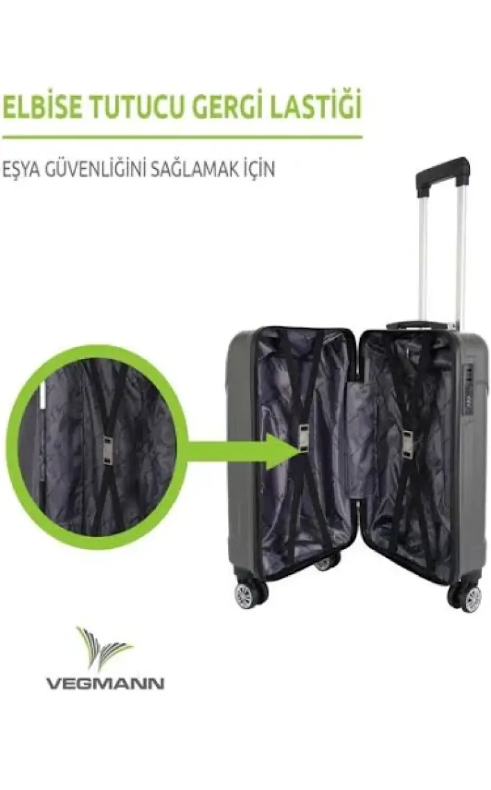 Vegmann Vela Siyah Büyük Boy Valiz