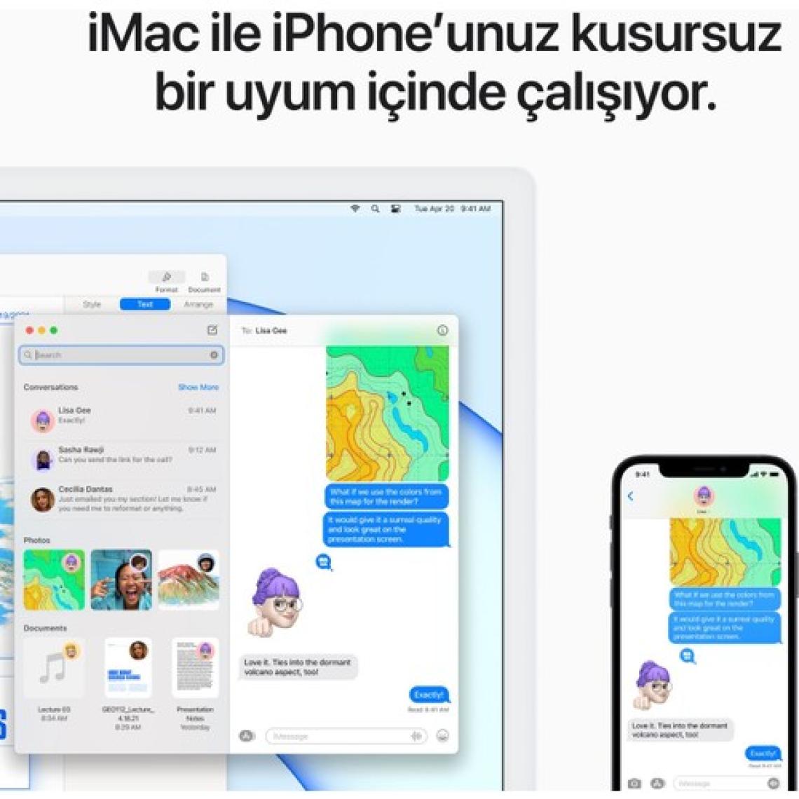 Apple iMac M1 Çip 8C GPU 8GB 512GB SSD macOS 24" 4.5K Retina All In One Bilgisayar MGPN3TU/A Pembe