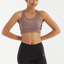 Gül Kurusu Çapraz Sırt Detaylı Slim Fit U Yaka Pedli Kadın Spor Büstiyer - 97121