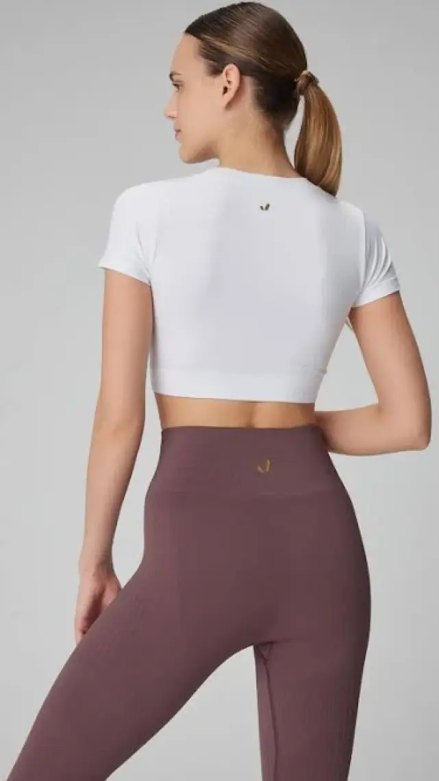 Jerf Captiva Yumuşak Dokulu & Esnek Crop Top Beyaz