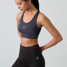Antrasit Çapraz Sırt Detaylı Slim Fit U Yaka Pedli Kadın Spor Büstiyer - 97121