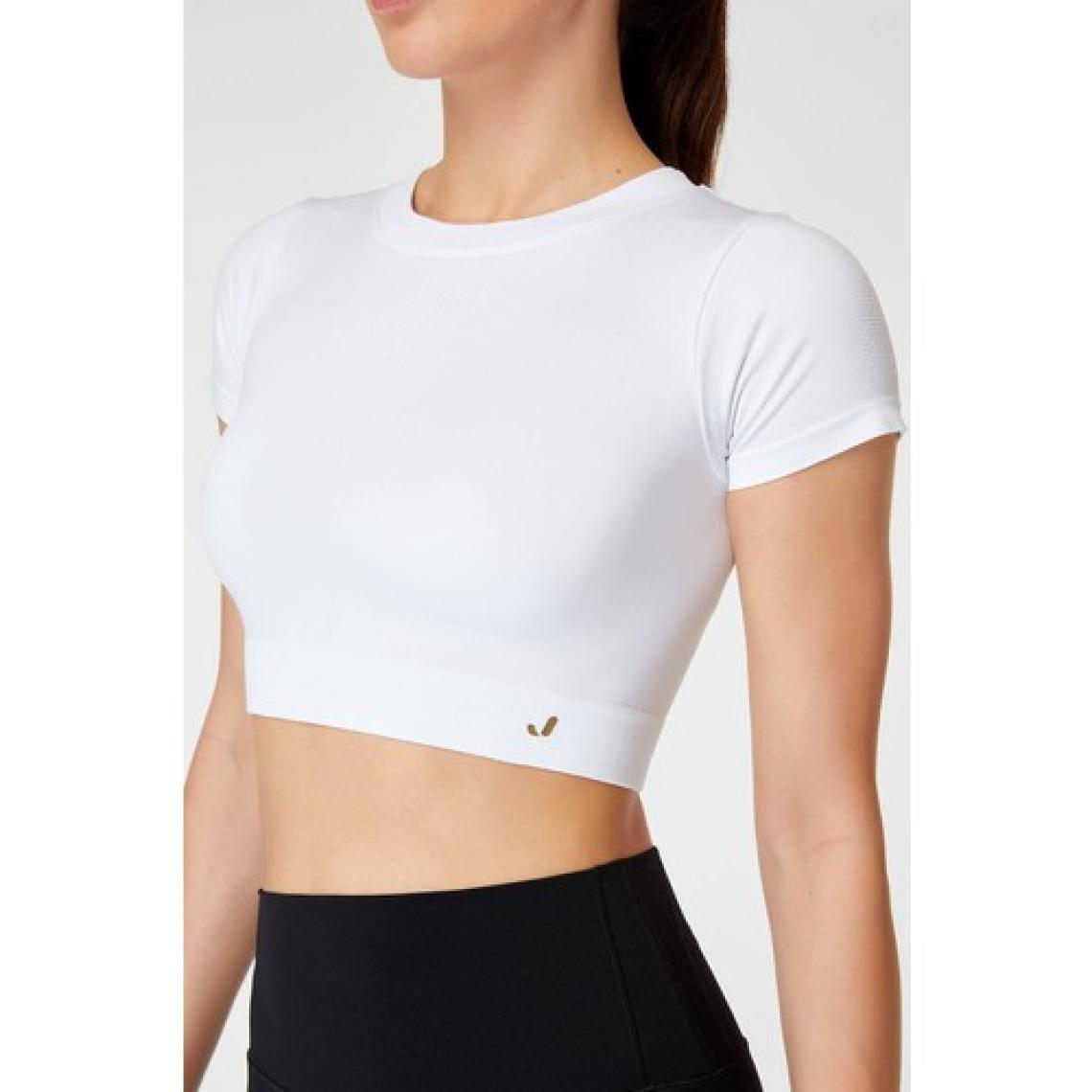 Jerf Captiva Yumuşak Dokulu & Esnek Crop Top Beyaz