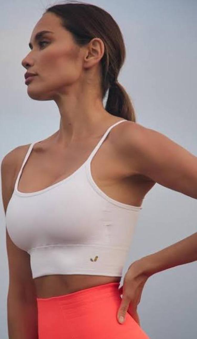 Jerf Gela Ayar Askılı Sport Bra Beyaz