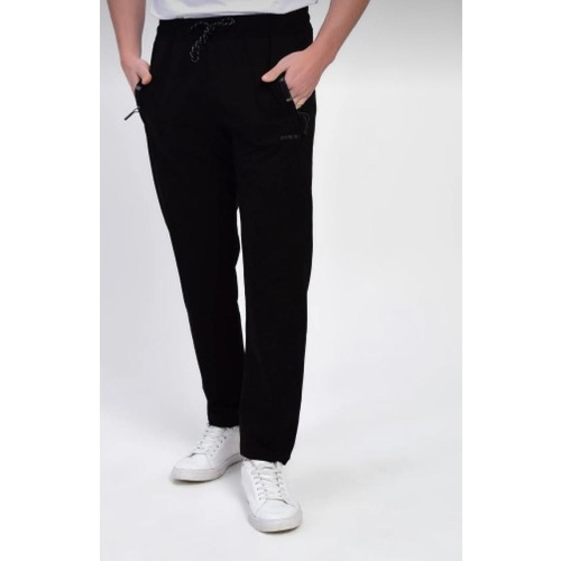 Dynamo Erkek Siyah Büyük Beden Battal Eşofman Altı Fermuarlı Cepli Klr Gym AS-101