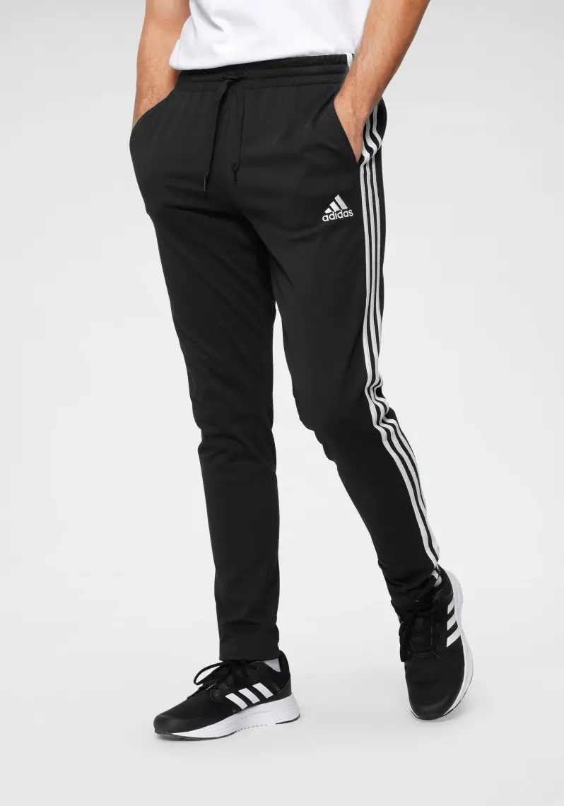 Adidas Sportswear GK8995 Essentials Single Jersey Tapered Open Hem 3-Stripes Pants