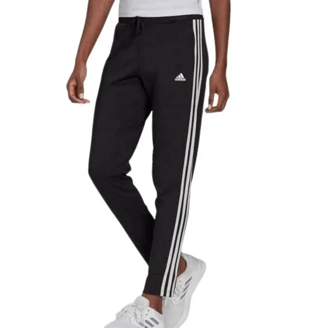 Adidas Sportswear GK8995 Essentials Single Jersey Tapered Open Hem 3-Stripes Pants