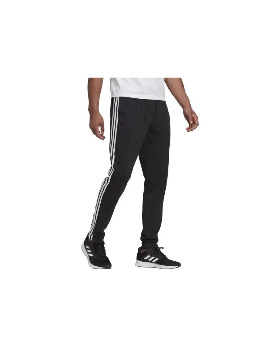 Adidas Sportswear GK8995 Essentials Single Jersey Tapered Open Hem 3-Stripes Pants