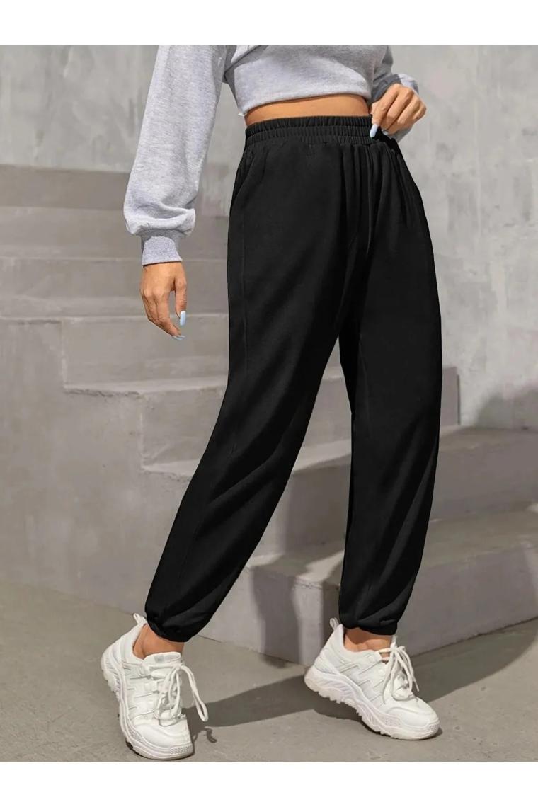 Eşofman Alt Unisex Mevsimlik Yüksek Bel Lastik Paca Jogger