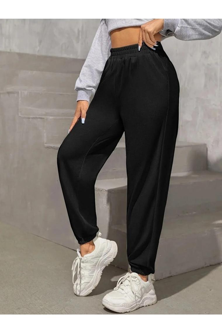 Eşofman Alt Unisex Mevsimlik Yüksek Bel Lastik Paca Jogger