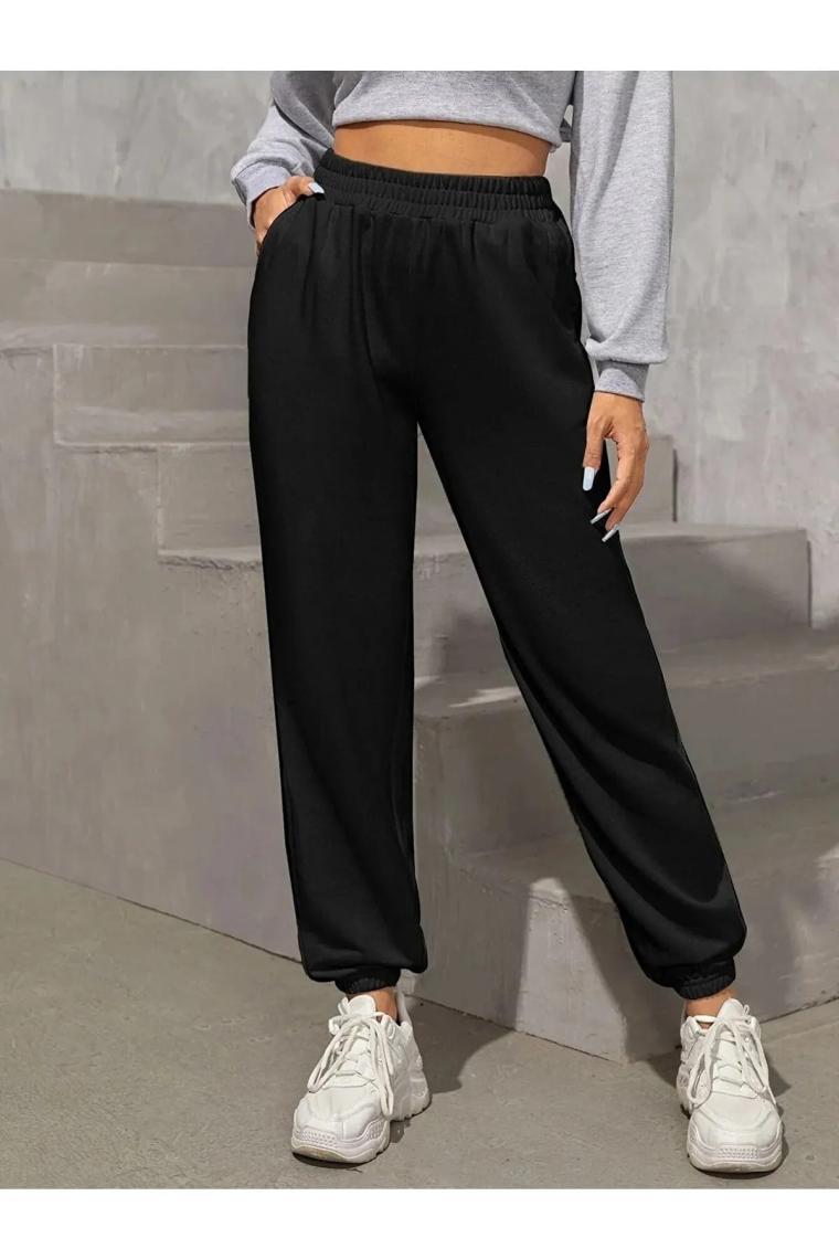 Eşofman Alt Unisex Mevsimlik Yüksek Bel Lastik Paca Jogger