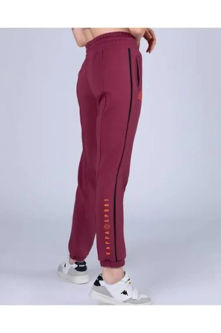 Logo Defi Kadın Bordo Regular Fit Eşofman Altı