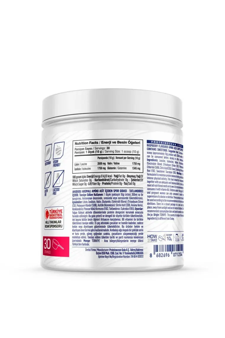 Proteinocean BCAA+ Ahududu - 300g - 30 servis