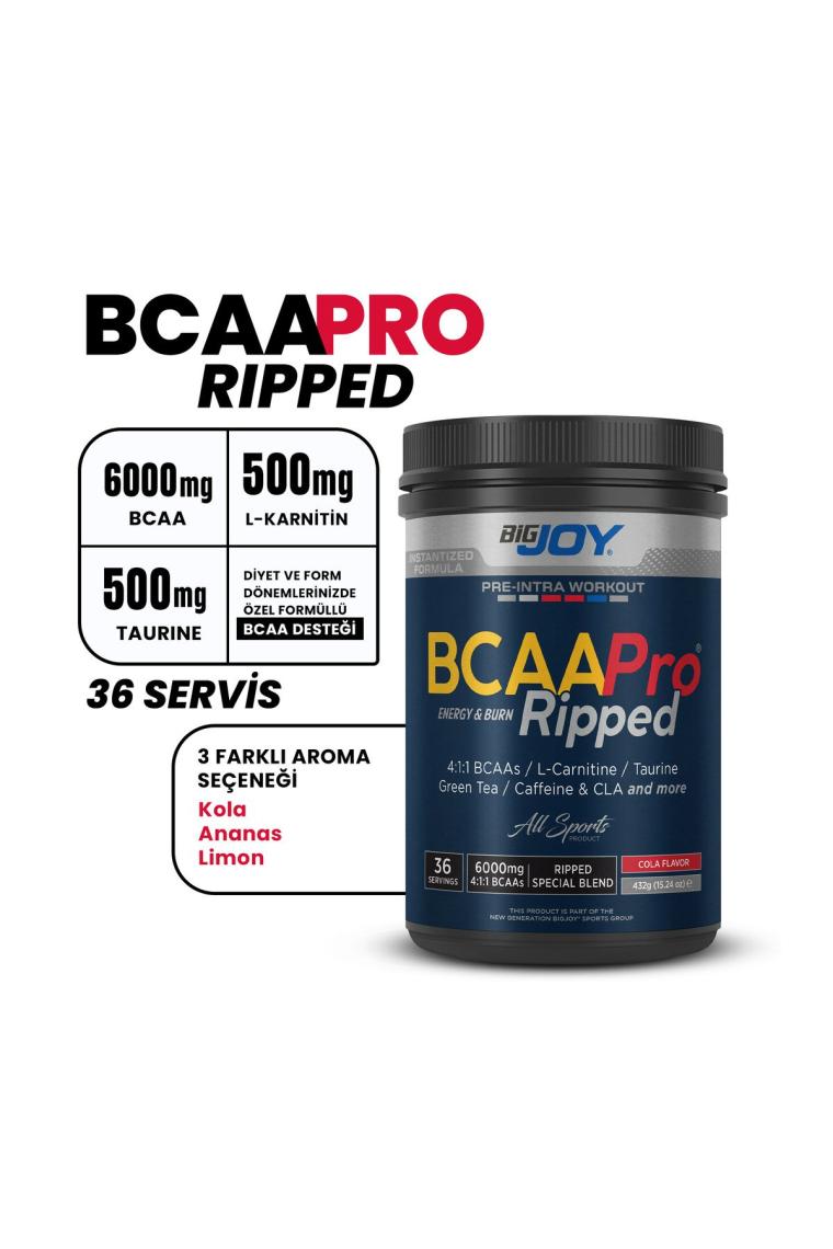 Bigjoy Sports Bcaapro Ripped Bcaa L-Carnitine  Taurine Caffeine Cola Aroma 432g