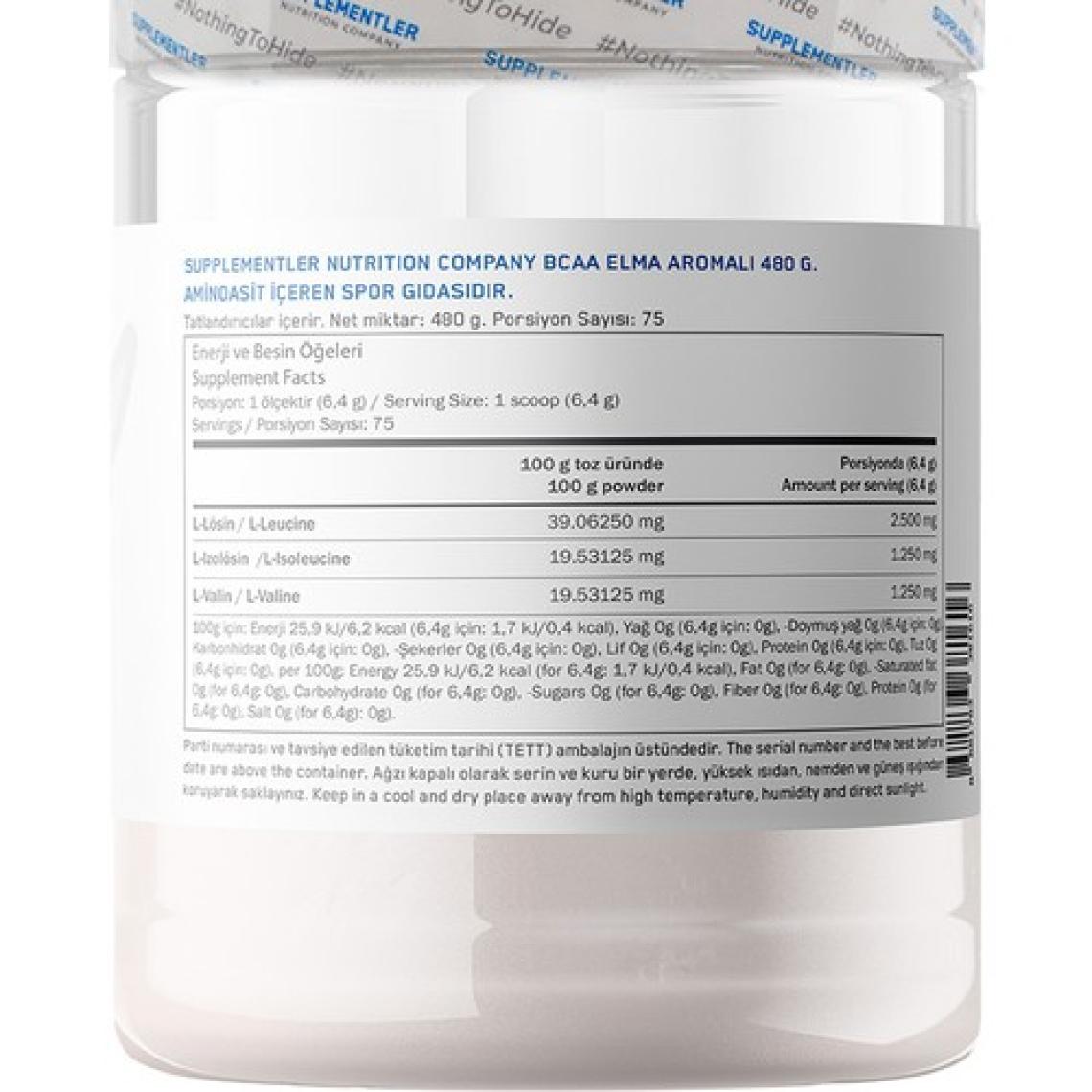 Supplementler Bcaa 2:1:1 480 gr - Yeşil Elma