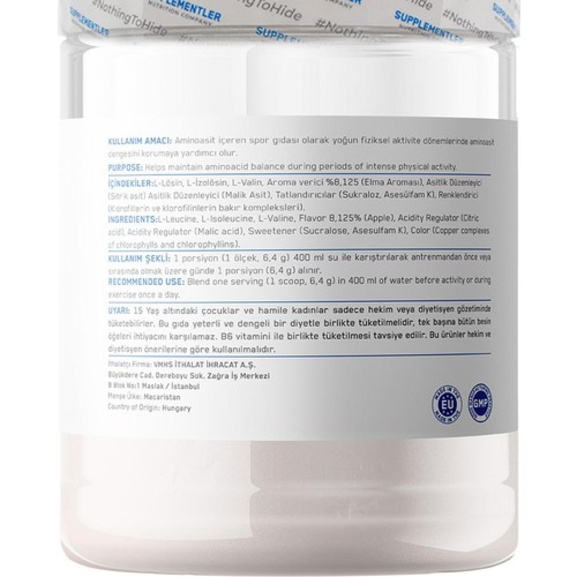 Supplementler Bcaa 2:1:1 480 gr - Yeşil Elma