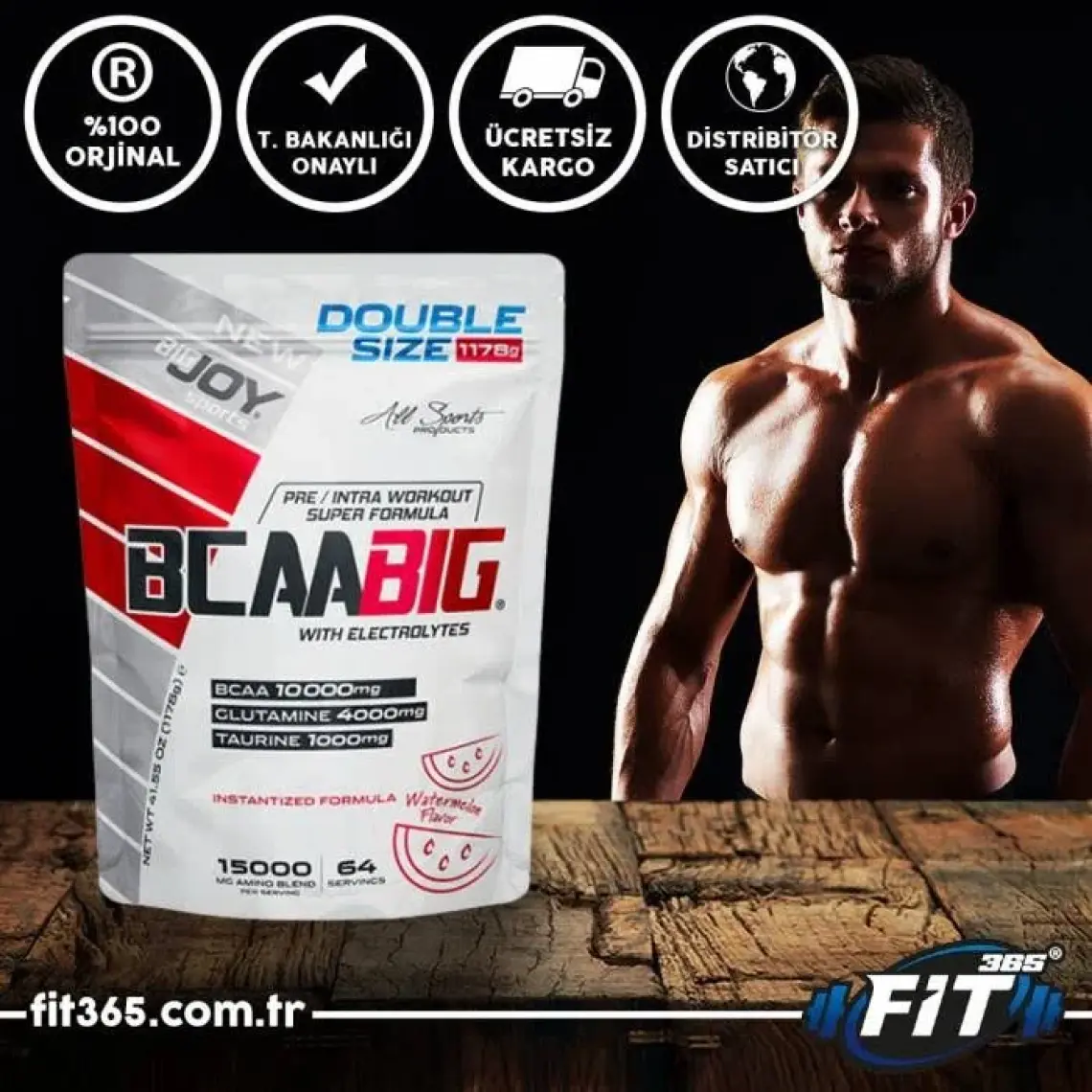 Bigjoy Sports Bcaabig Bcaa Glutamin Taurine Amino Asit Karpuz  Aroma 1178g