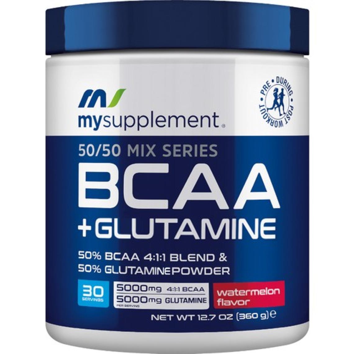 MySupplement Bcaa+Glutamin Karpuz Aromalı 360 gr 30 Servis - Bcaa + Glutamine - 5g Bcaa + 5g Glutamin Amino Asit