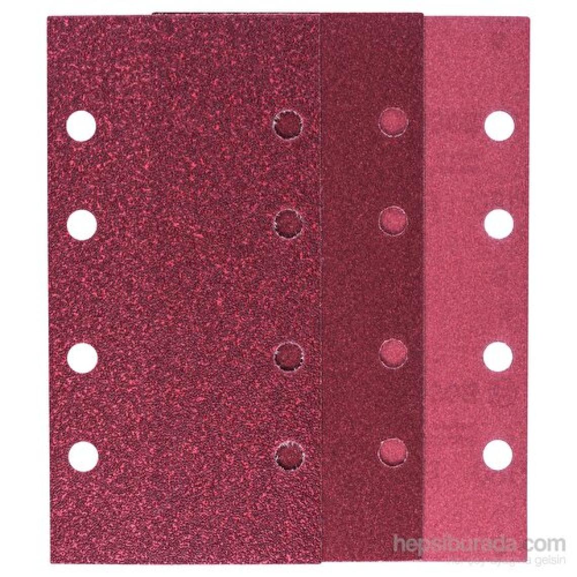 Bosch - Titreşimli Zımpara Kağıdı 10'Lu Set, 93 X 185 Mm 60/120/180 Kum 8 Delik