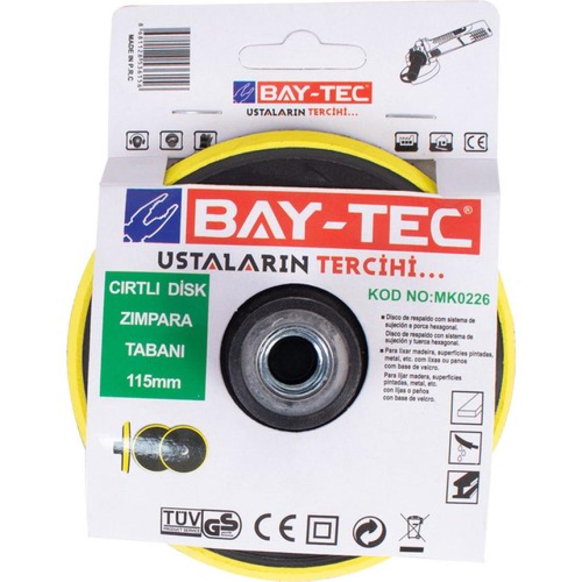 Bay-Tec  Bay-Tec Tabanı Cırtlı Disk Zımpara 115MM MK0226