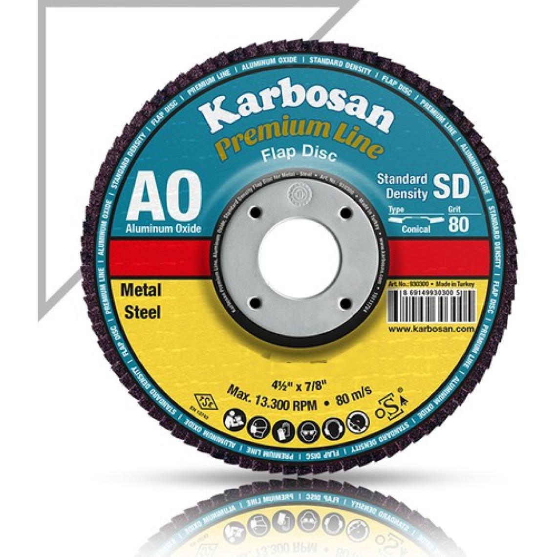 Karbosan Metal Zımpara Flap Disk - 115 x 40 Kum - 5 Adet