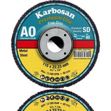 Karbosan Ao Flap Disk 115X22 Konik- 80 Kum   (10 Lu)