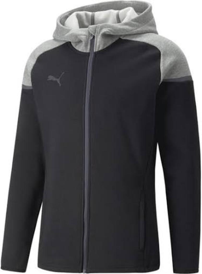 Puma Teamcup Casuals Hooded Jkt Erkek Futbol Ceketi 65798713 Gri