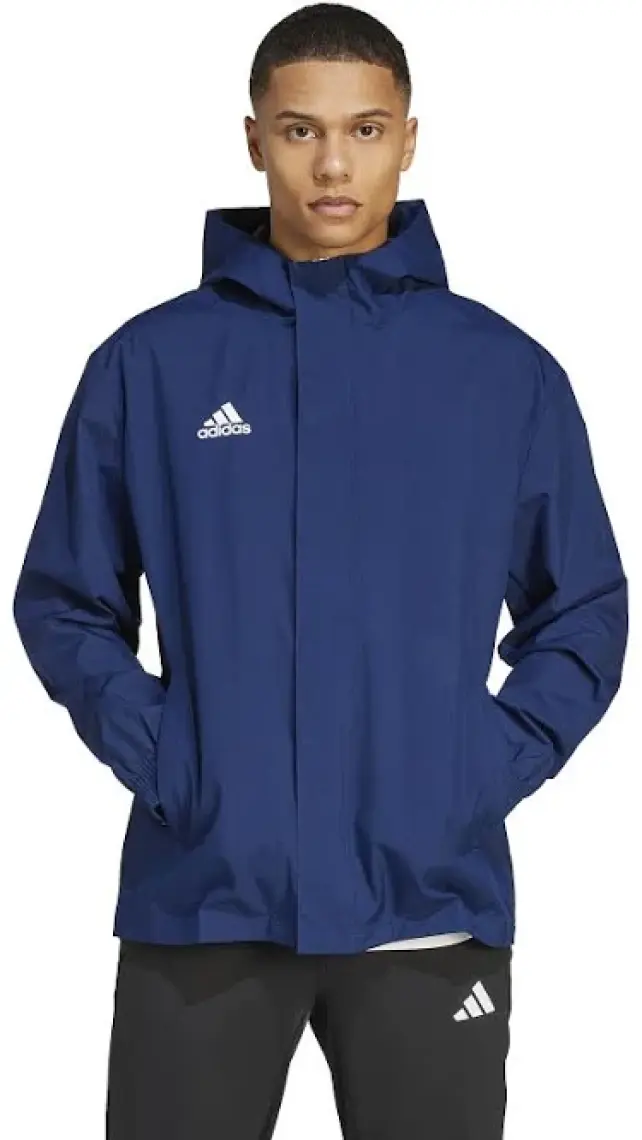 adidas ENT22 Aw Jkt Erkek Futbol Antrenman Yağmurluk IK4011 Mavi