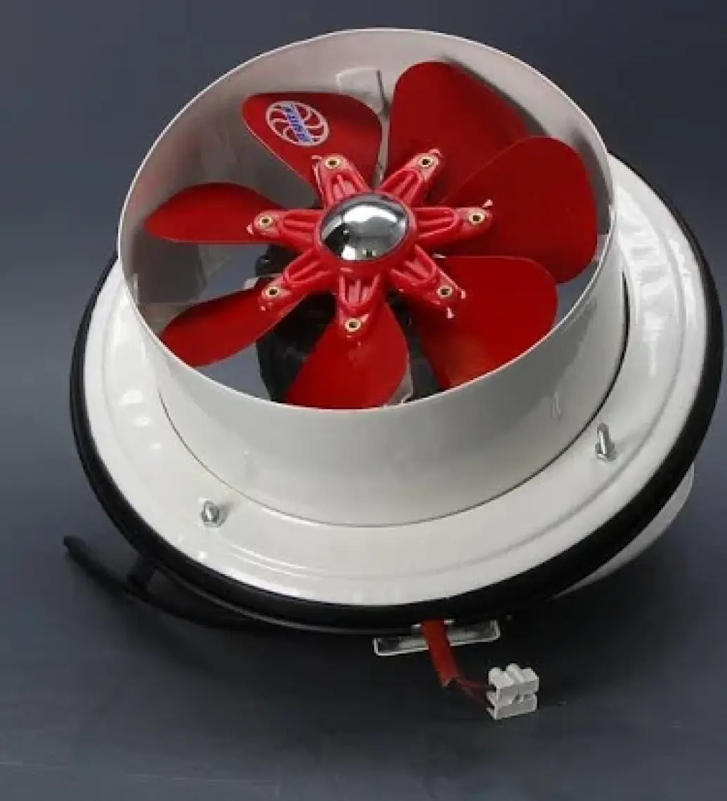 Ayas 20 cm çap KTA-200-4K-M 1400 D/D 220/230 volt Monofaze Kapaklı Tip Aspiratör