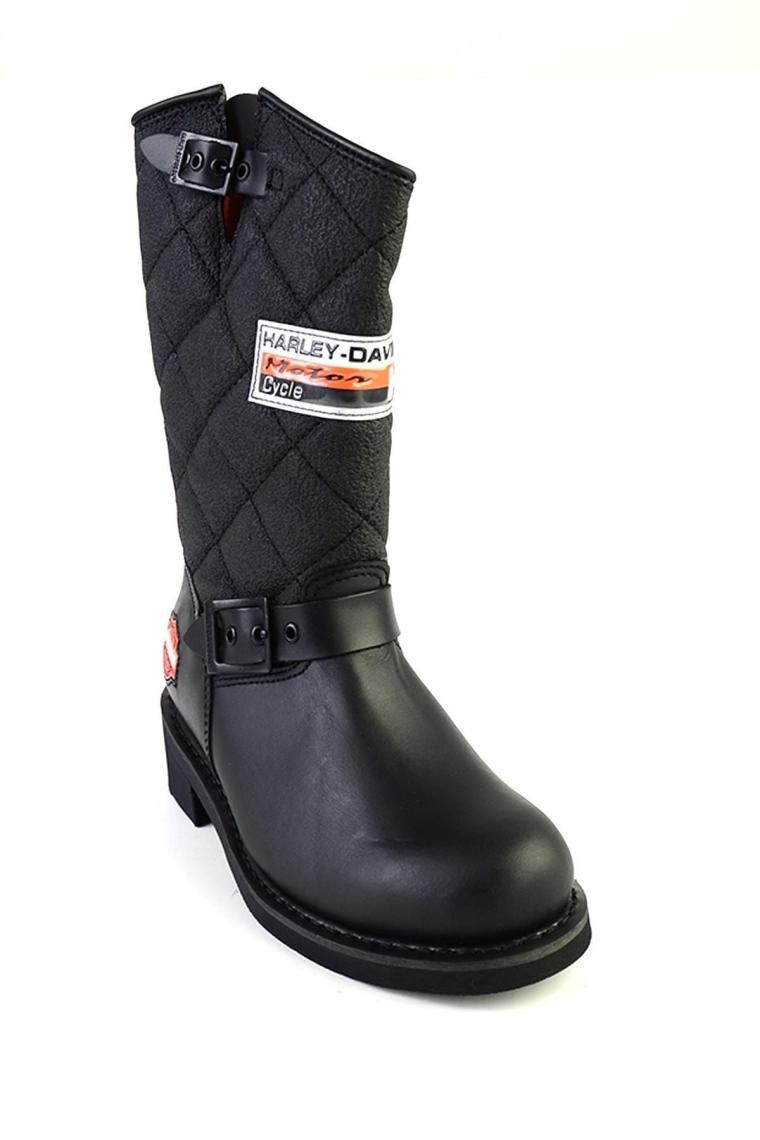 Harley Davidson Laconia 644 Hakiki Deri Siyah Kadın Çizme