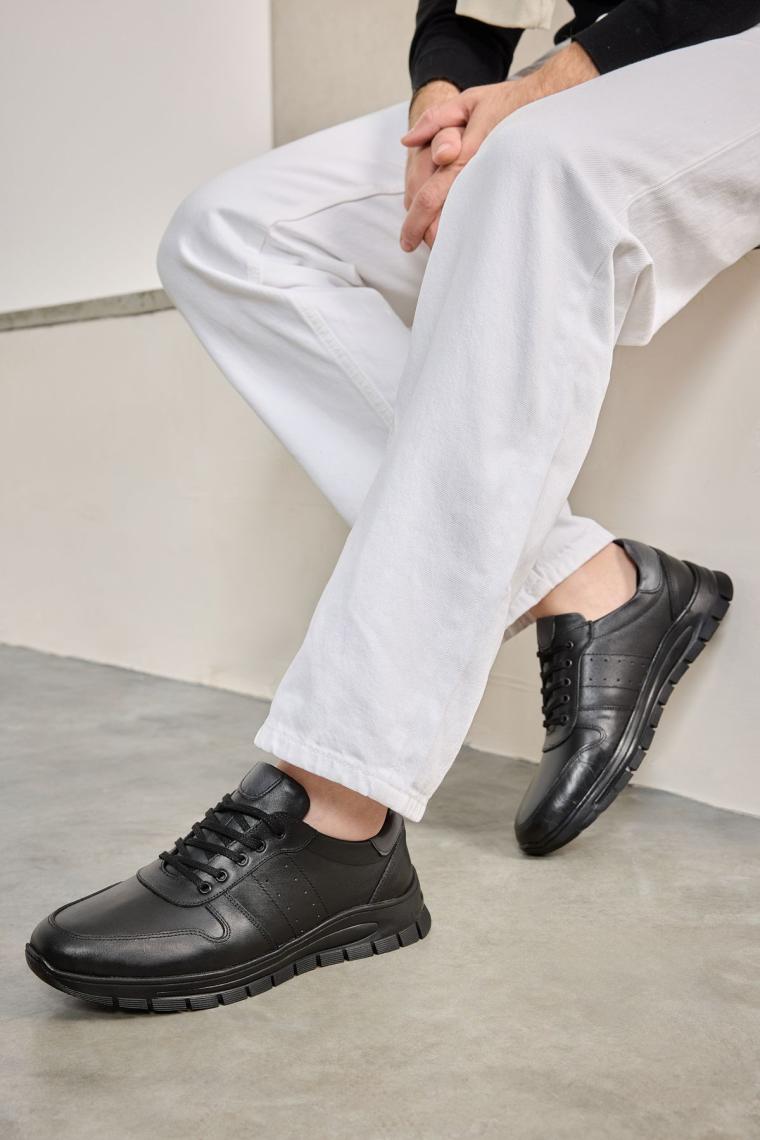 Ziya Erkek Deri Sneaker 133423Z67 Kahve